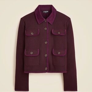 J. Crew Women's knit Jacket in wool blend - NWT, Oxblood